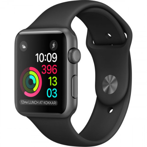 Apple Watch Series 1 42mm Space Gray Aluminum Case with Black Sport Band (MP032)